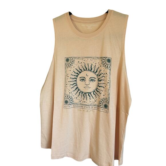 NWT Spiritual Gangster Sunshine State of Mind Muscle T, Pink - L - Picture 1 of 3